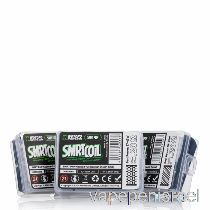 סט כותנה חד פעמי Vape Israel Wotofo Smrt [סט כותנה] רשת 0.6ohm Rpm